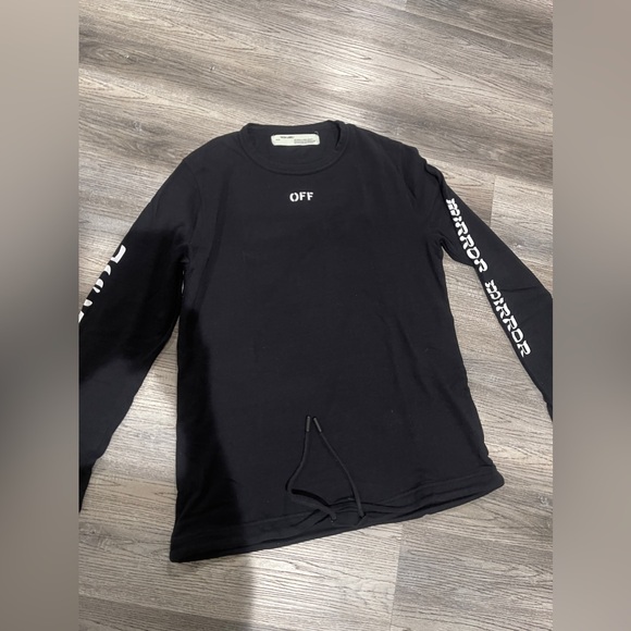 off white long sleeve Large - Picture 1 of 7